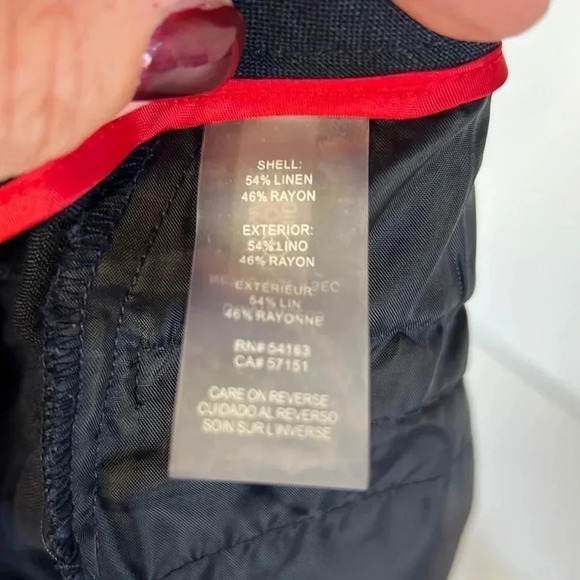 Tommy Hilfiger Linen Blend Pants Women’s Size 6 Navy Blue Pockets Lightweight - Picture 6 of 6